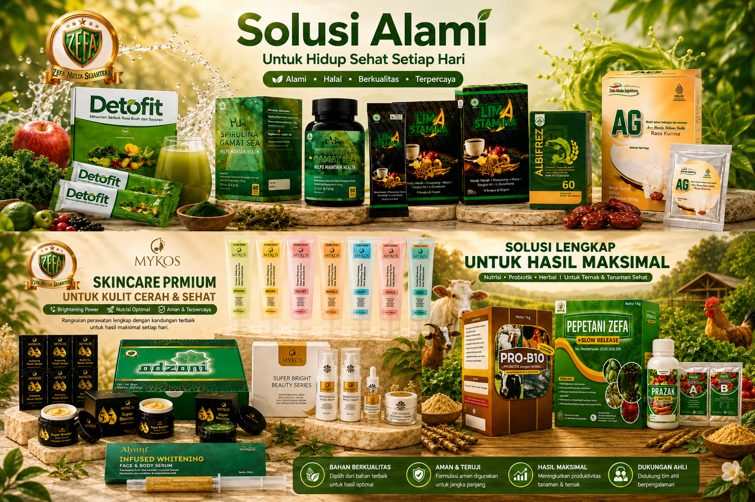 Rangkaian Produk Resmi PT Zefa Mulia Sejahtera